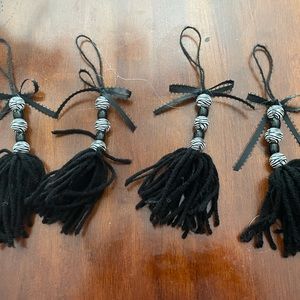 Homemade beaded tassel hangers
